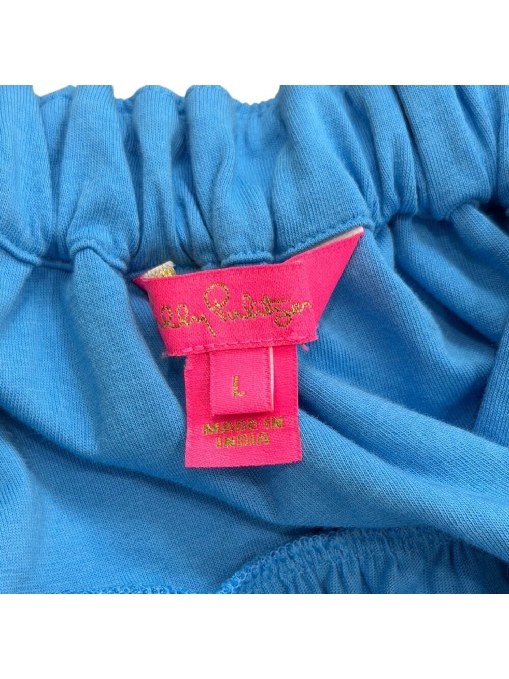 Lilly Pulitzer Womens Size L Midi Dress Miri Lunar Blue Cotton Tiered Sleevless - Picture 5 of 10